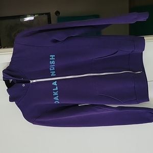 Purple and turquoise hoodie. Size S